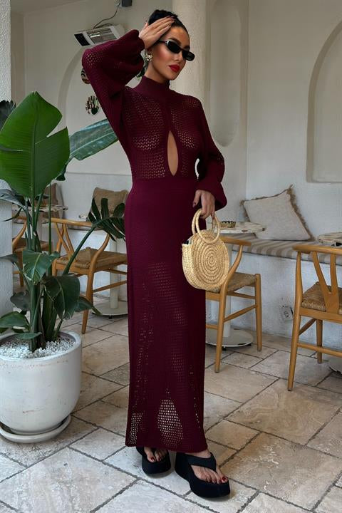 Openwork Knitwear Dress 2854