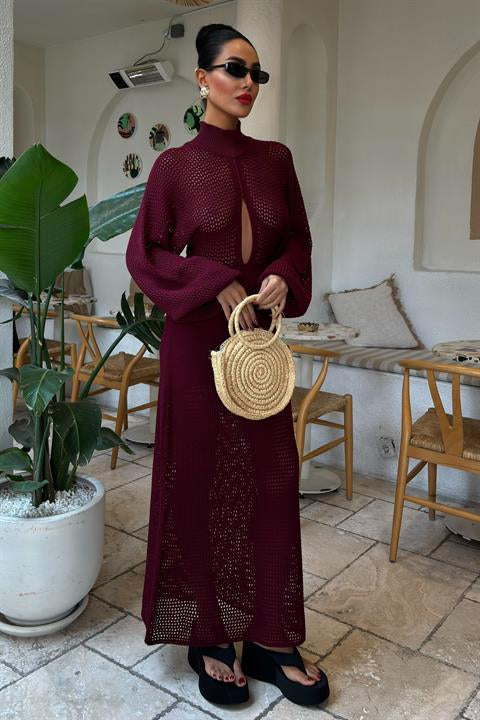 Openwork Knitwear Dress 2854