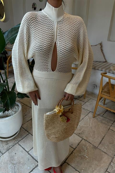 Openwork Knitwear Dress 2854