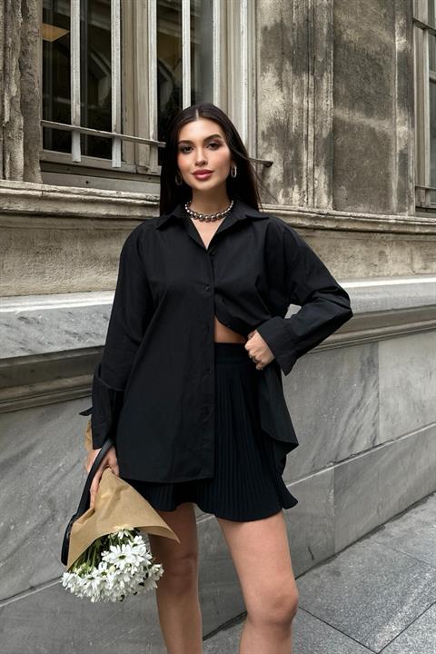 Alexis Lace Back Oversized Shirt 3336-08