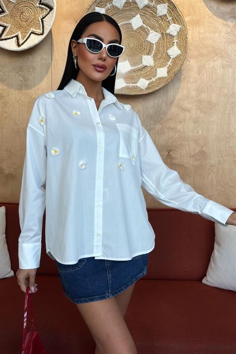 Alicia Daisy Embroidered Shirt 3389-08