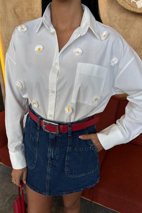 Alicia Daisy Embroidered Shirt 3389-08