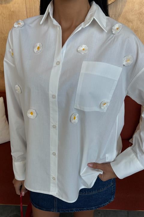 Alicia Daisy Embroidered Shirt 3389-08
