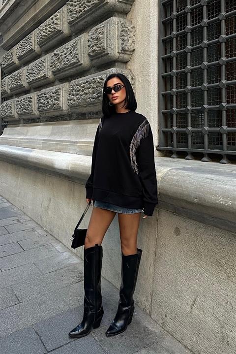 Angelina Metallized Pendulum Sweatshirt 8048 -08
