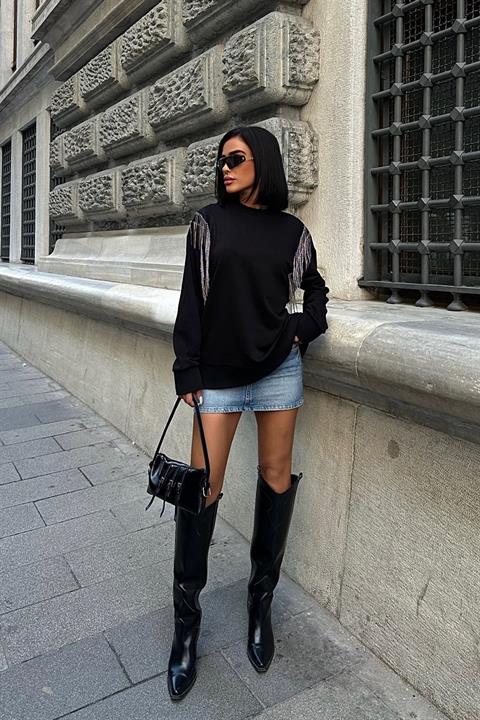 Angelina Metallized Pendulum Sweatshirt 8048 -08