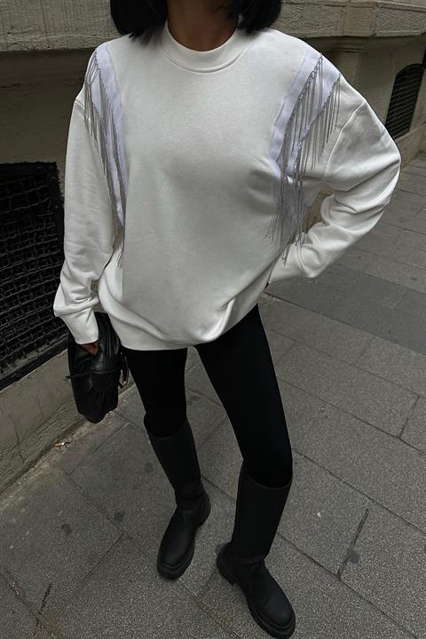 Angelina Metallized Pendulum Sweatshirt 8048 -08