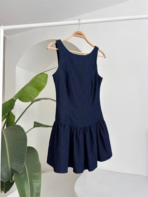 Balloon Skirt Tencel Mini Dress 2887