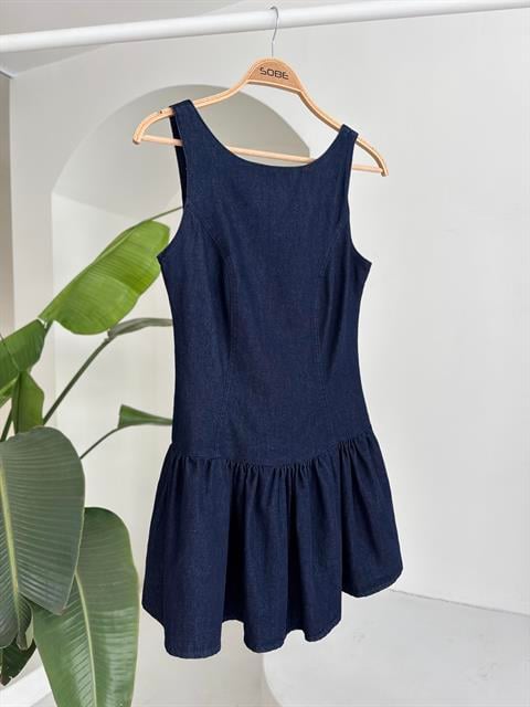 Balloon Skirt Tencel Mini Dress 2887