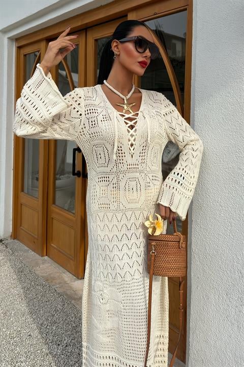 Birit Detailed Openwork Dress 2838