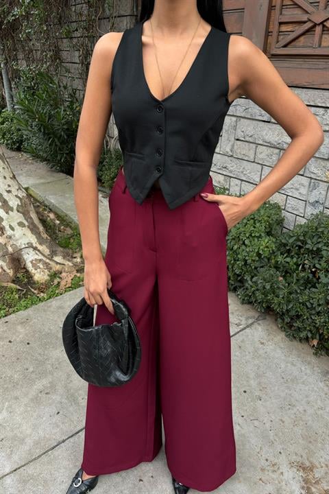 Wide Leg Palazzo Trousers 0080