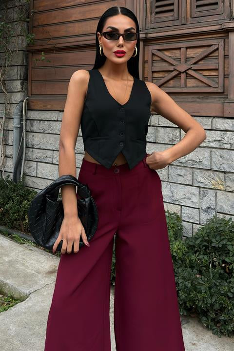Wide Leg Palazzo Trousers 0080