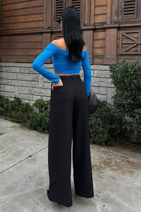 Wide Leg Palazzo Trousers 0080