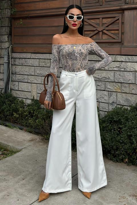 Wide Leg Palazzo Trousers 0080