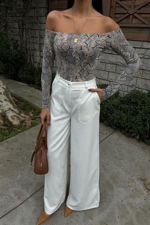 Wide Leg Palazzo Trousers 0080