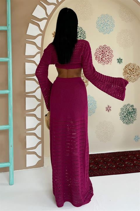 Bustier and Bolero Openwork Three Piece Suit 10087