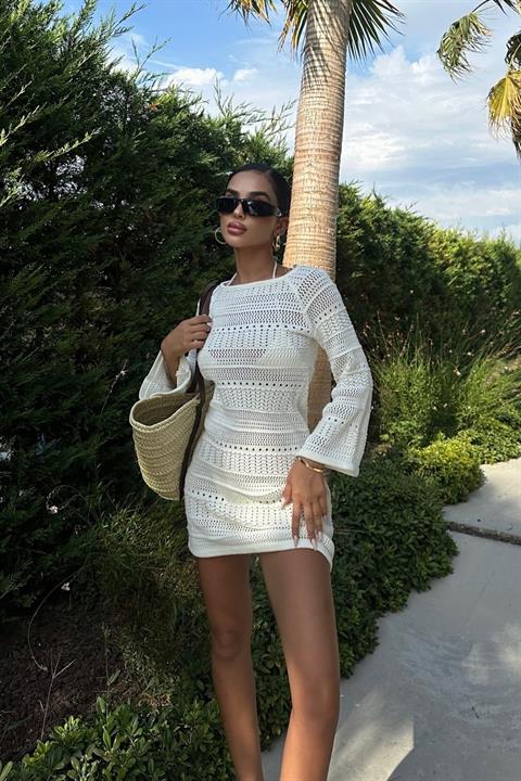 Daisy Crochet Mini Dress 2560-01