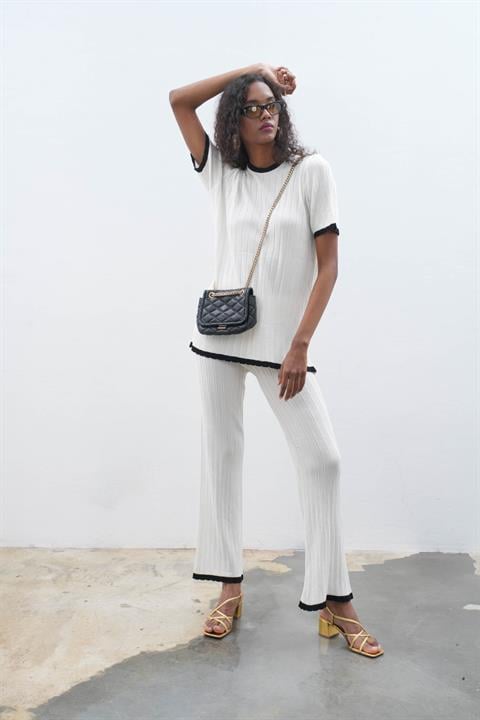 Dex Knitted T-Shirt and Trousers Double Set 9927