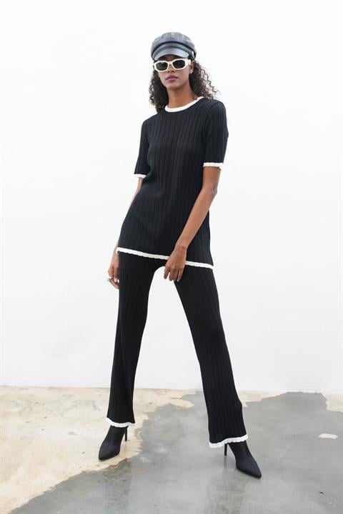 Dex Knitted T-Shirt and Trousers Double Set 9927