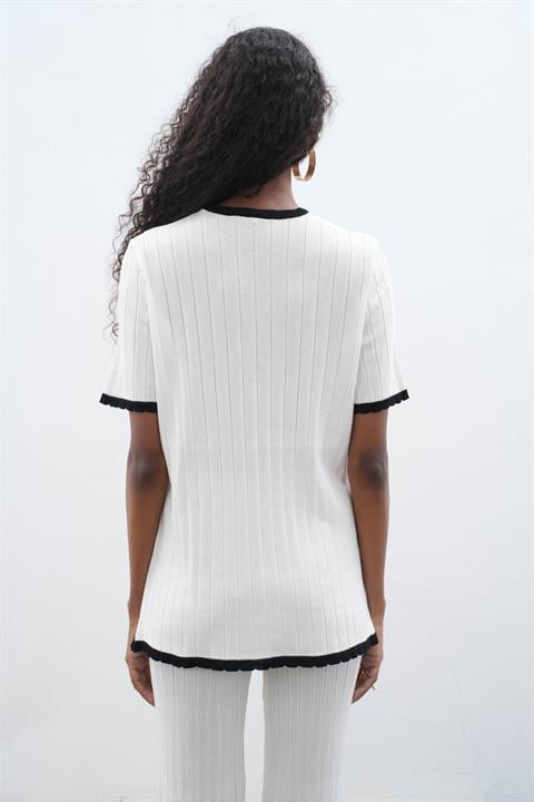 Dex Knitted T-Shirt and Trousers Double Set 9927