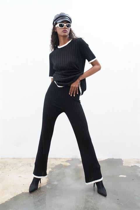 Dex Knitted T-Shirt and Trousers Double Set 9927