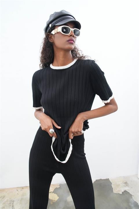 Dex Knitted T-Shirt and Trousers Double Set 9927