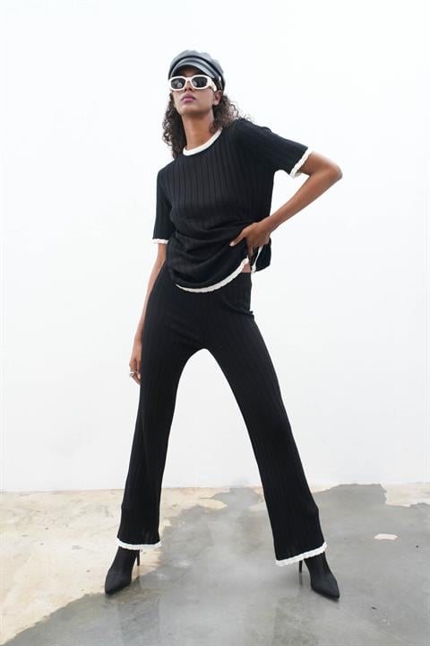 Dex Knitted T-Shirt and Trousers Double Set 9927