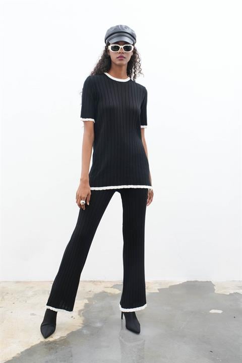 Dex Knitted T-Shirt and Trousers Double Set 9927