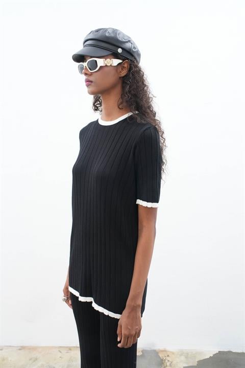 Dex Knitted T-Shirt and Trousers Double Set 9927