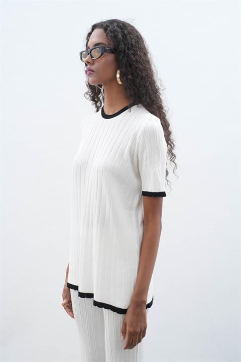 Dex Knitted T-Shirt and Trousers Double Set 9927
