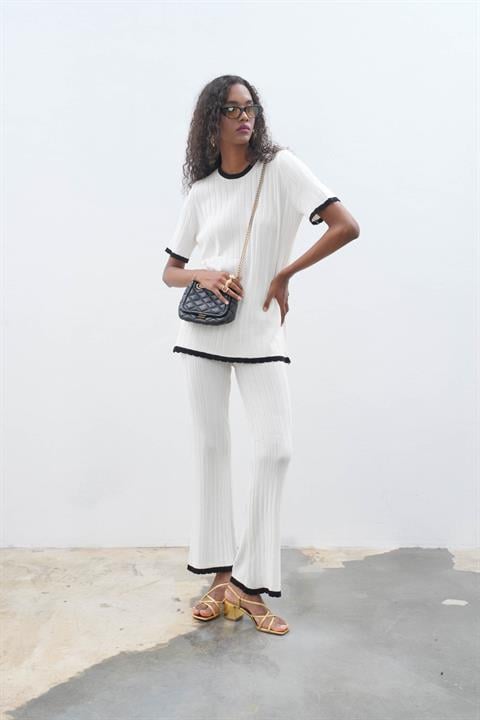 Dex Knitted T-Shirt and Trousers Double Set 9927