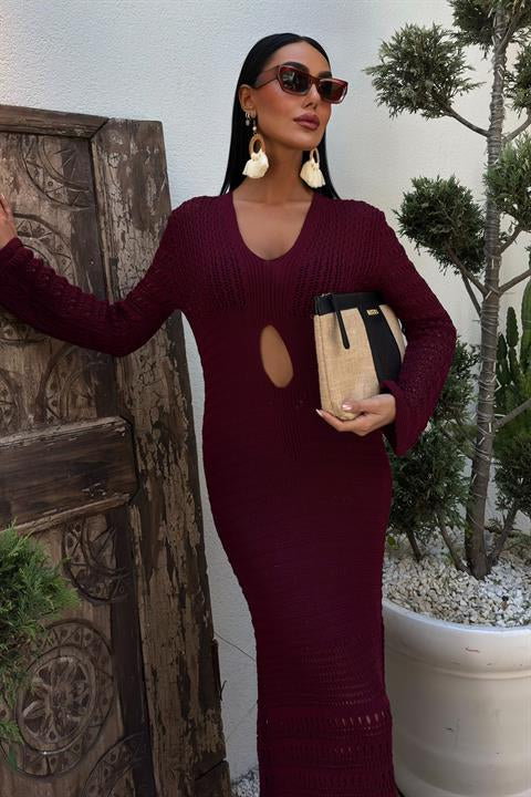 Openwork Dress with Navel Openwork 2835