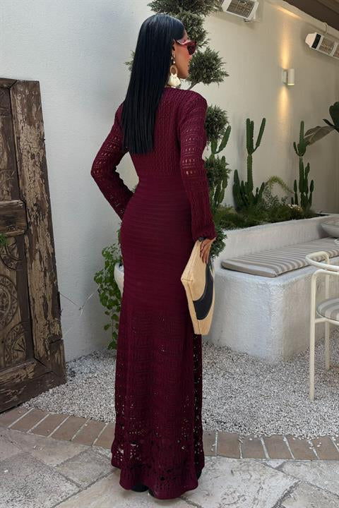 Openwork Dress with Navel Openwork 2835