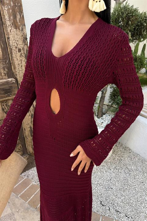 Openwork Dress with Navel Openwork 2835