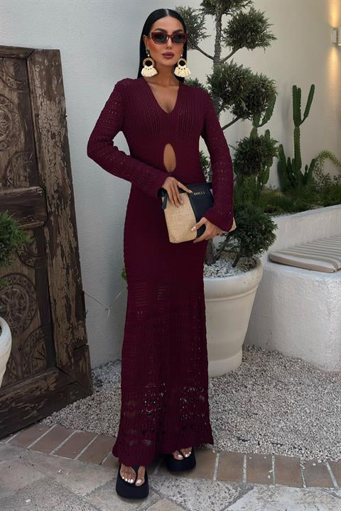 Openwork Dress with Navel Openwork 2835