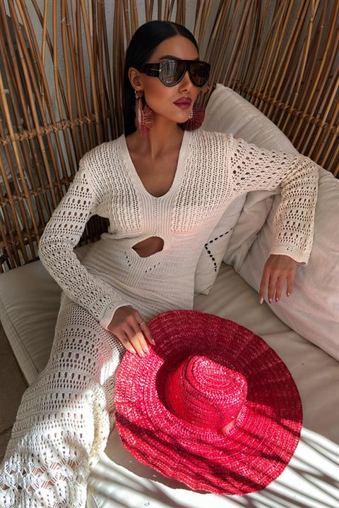 Openwork Dress with Navel Openwork 2835