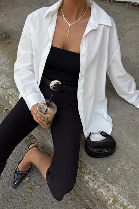 Classic Oversize Poplin Shirt 3421