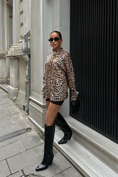 Klohe Leopard Patterned Shirt 3400