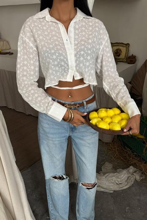Kristen Low-Rise Crop Shirt 3253-08