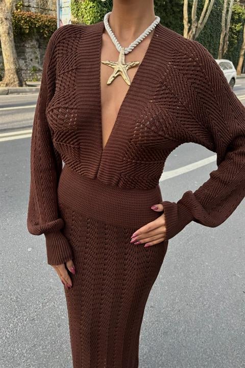 Laura Deep Low-cut Crochet Dress 2712-0025