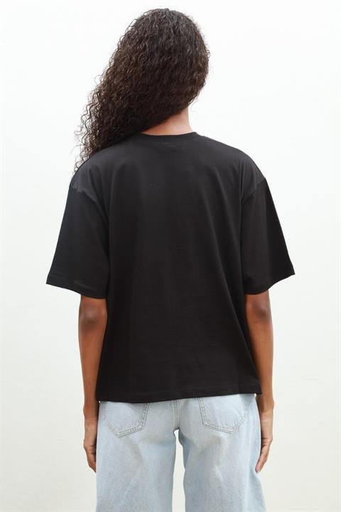 Melasti Motif Embroidered T-Shirt 8019-8