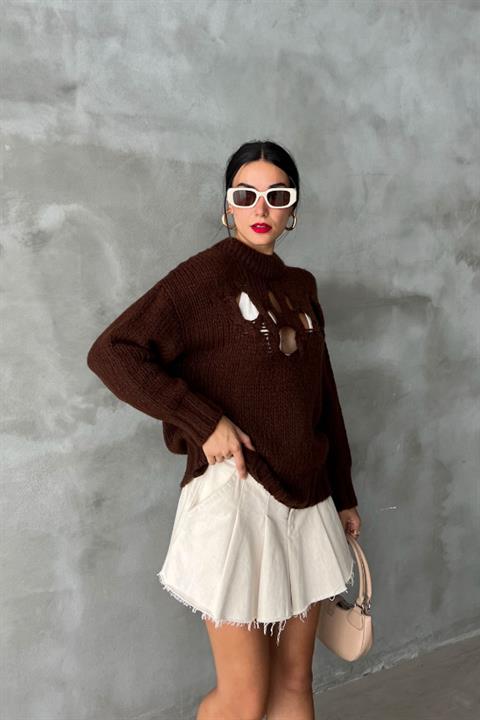 Midred Cut Out Knitwear Sweater 1200-09