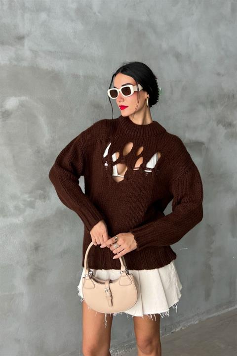 Midred Cut Out Knitwear Sweater 1200-09