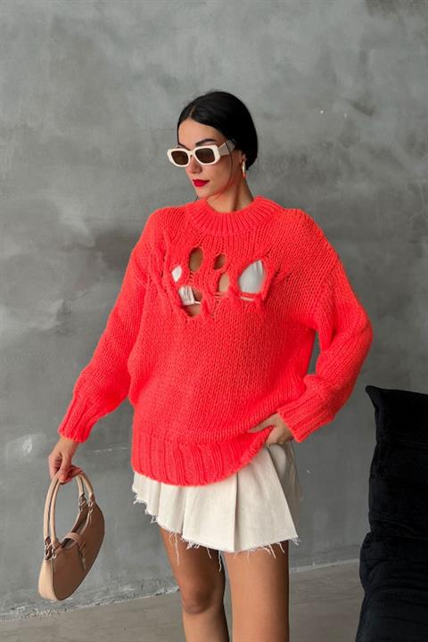 Midred Cut Out Knitwear Sweater 1200-09