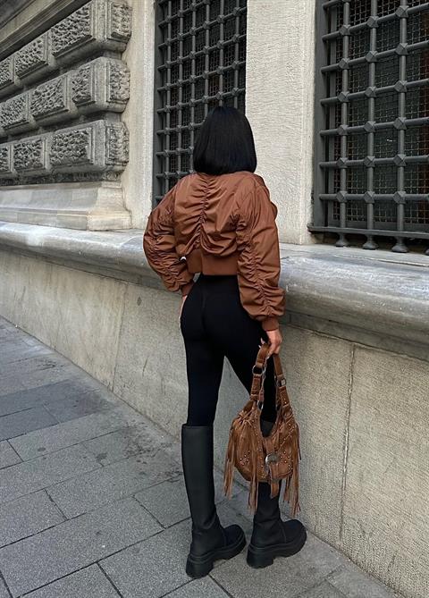 Miecka Crop Bomber Jacket 7022-8