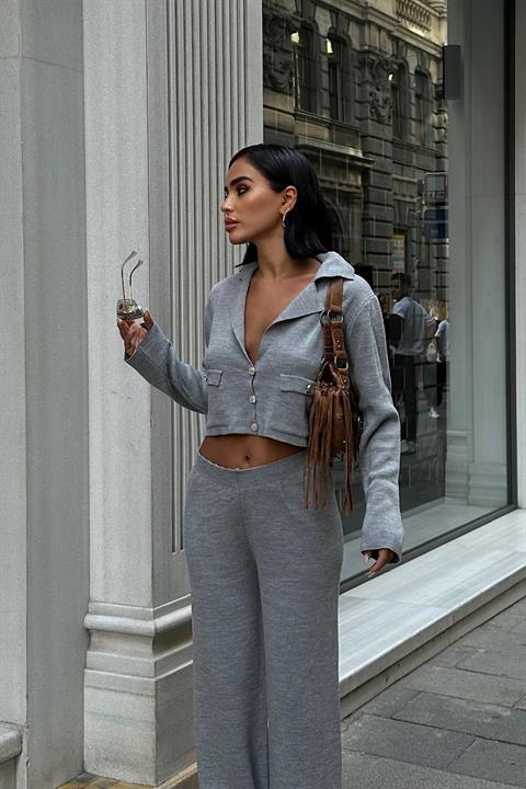 Nancy Double-breasted Neck Crop Suit 9954 - 25
