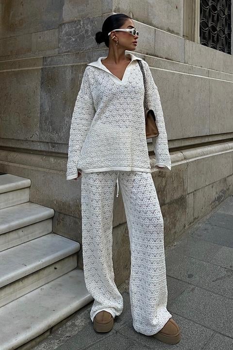 Nolan Regular Openwork Trouser Set 9885