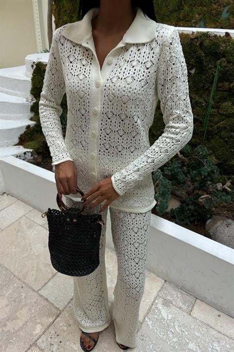 Odette Openwork Trouser Set 9934