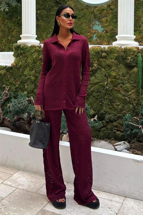 Odette Openwork Trouser Set 9934