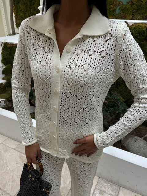 Odette Openwork Trouser Set 9934