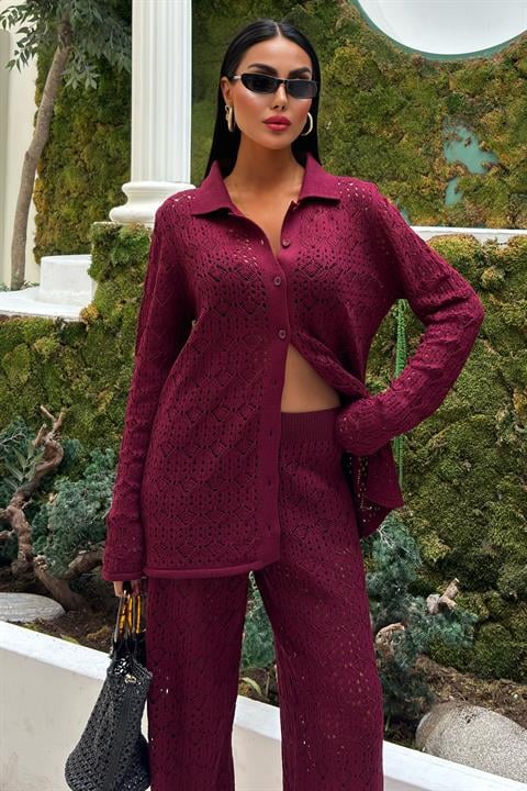 Odette Openwork Trouser Set 9934
